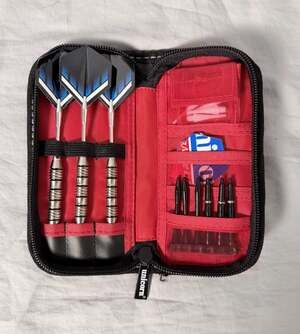 Unicorn Nickel Chrome Plated Steel Tip Darts Set with Carrying Case